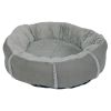 Лежак подушка Pet Choice для собак и кошек, круглый 56х56х15 см, меховой, серый