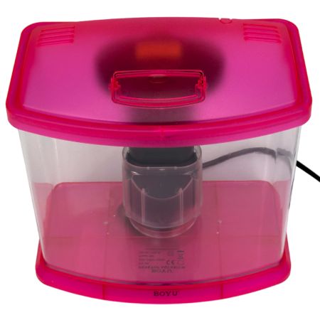 Аквариум Boyu DY-3A Desktop панорамный 3,6 л, настольный с фильтром и светильником, красный