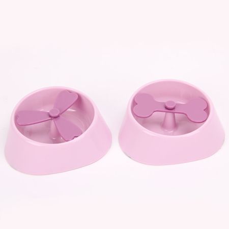 Миска медленного кормления животных игровая 15.5x4.7 см, 350 мл, розовый