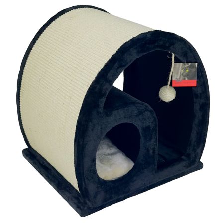 Когтеточка-домик 50х40х50 см, черный Когтеточка-домик 50х40х50 см, черный