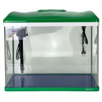 Аквариум Boyu EC-600 панорамный, 66 л, с фильтром и LED-лампой, зеленый