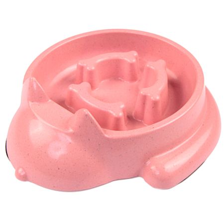 Миска для медленного кормления, 26.9x23.2x7.2 см, 700 мл, розовый