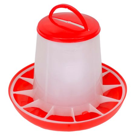 Кормушка бункерная 6 кг пластик с разделительной решеткой для кур, уток и другой домашней птицы