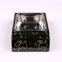 Миска для собак и кошек, 18.5x12x4.5 см, 400 мл, собака, черный