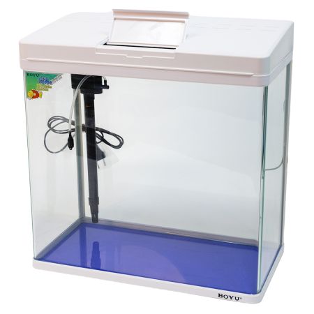 Аквариум Boyu MS-520 45 л с LED светильником и фильтром, белый Аквариум Boyu MS-520 45 л с LED светильником и фильтром, белый