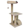 Когтеточка-комплекс 36х36х88 см, кремовый
