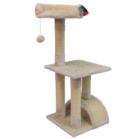 Когтеточка-комплекс 36х36х88 см, кремовый