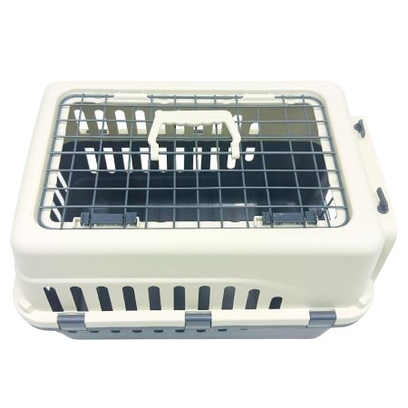 Переноска Safari Range 50х35х32 см для кошек и собак Pet Choice с металлической верхней решеткой, серый