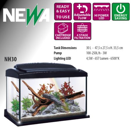 Аквариум Newa Hobby NH 30, 30 л с фильтром и LED освещением