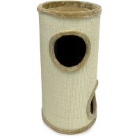 Когтеточка-домик 35х35х75 см, бежевый