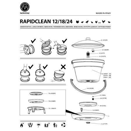 Поилка поплавковая RAPID CLEAN 18 л для кур