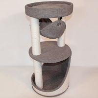 Когтеточка-комплекс с гамаком 40х40х85 см, коричневый