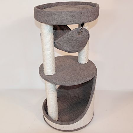 Когтеточка-комплекс с гамаком 40х40х85 см, коричневый Когтеточка-комплекс с гамаком 40х40х85 см, коричневый