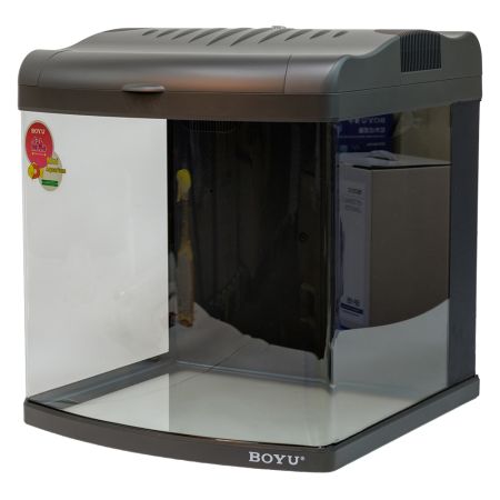 Аквариум Boyu Mini MT-508A, 80 л, с фильтром, 1 LED лампа, серый