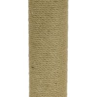 Когтеточка-лежак 40х40х70 см, с канатом, кремовый 