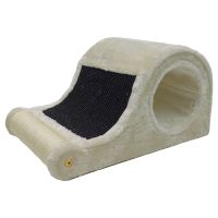 Когтеточка-волна для кошек 50х30х25 см с туннелем, кремовый