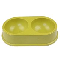Миска двойная, 26.5x15х5.5 см, 290+290 мл, зеленый Миска двойная, 26.5x15х5.5 см, 290+290 мл, зеленый