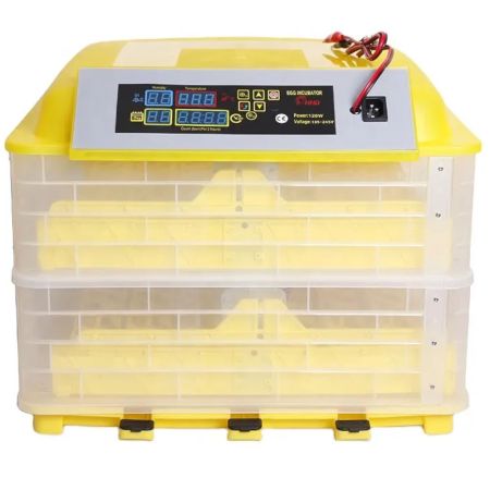 Инкубатор HHD 96 автоматический 220В/12В от сети и аккумулятора на 96 яиц