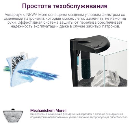Креветочник Newa More Сaridinae NMO 20 W CRNE Daylight LED 18 л с крышкой, фильтром, нагревателем, освещением рассвет-закат, белый NEW VERSION