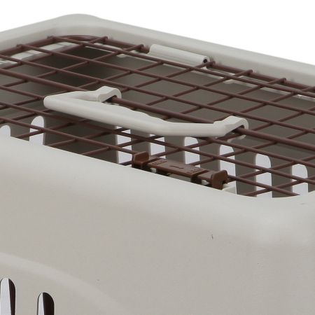 Переноска Safari Range 50х35х32 см для кошек и собак Pet Choice с металлической верхней решеткой, коричневый