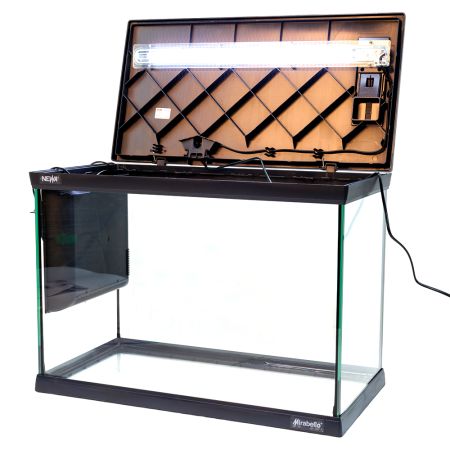 Аквариум Newa Mirabello MIR 70D Daylight LEDS, 70 л, с фильтром, нагревателем и освещением рассвет-закат, серый NEW VERSION