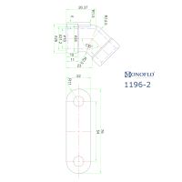 Крепление для ниппельной поилки 45°, нерж. 1/2 - 1/2", 3 шт.