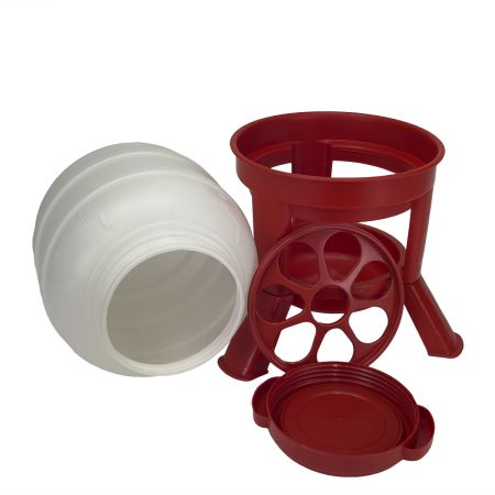 Кормушка бункерная 30 кг пластик с разделительной решеткой на ножках