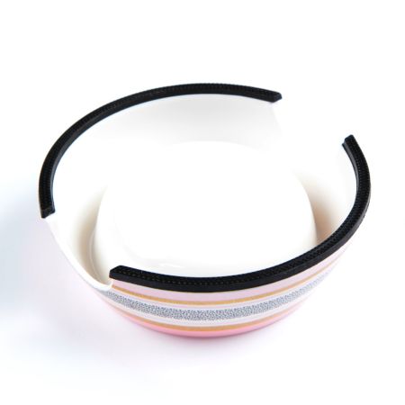 Миска для собак и кошек, 14.5x14.5x5 см, 150 мл, розовое пироженое