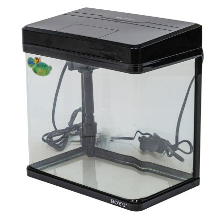 Аквариум Boyu MS-220 7,5 л с LED светильником и фильтром, черный