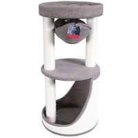 Когтеточка-комплекс с гамаком 40х40х85 см, коричневый