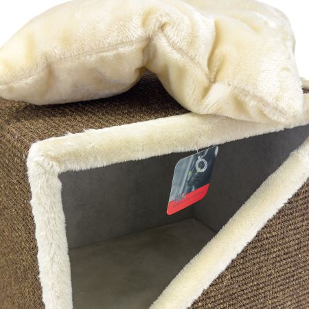 Когтеточка-домик Pet Choice, 40х35х60 см, коричневый, с подушкой