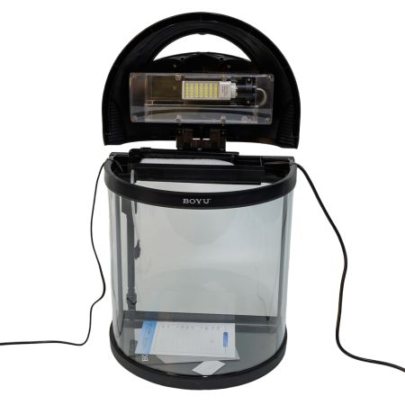 Аквариум Boyu BYG-26 полукруглый 26 л, с фильтром и освещением, черный