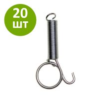 Крюк пружинный для клетки, 72 мм, комплект 20 шт.