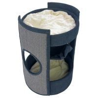 Когтеточка-комплекс 40х40х60 см с гамаком, графит