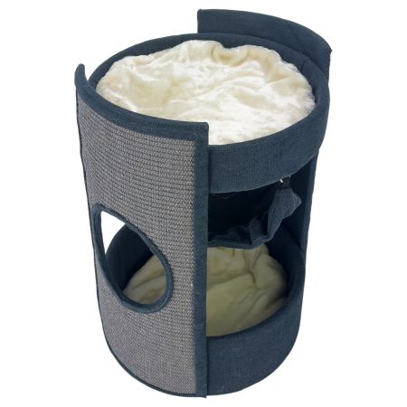 Когтеточка-комплекс 40х40х60 см с гамаком, графит