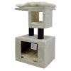 Когтеточка-комплекс 40х30х67 см, с подушками, кремовый