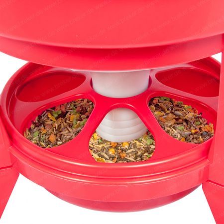 Кормушка бункерная 21 кг пластик с разделительной решеткой на ножках