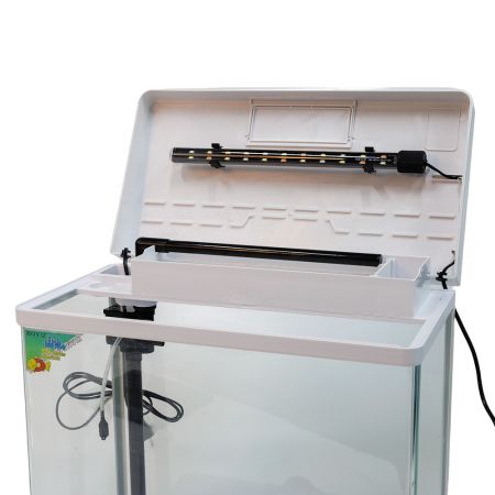 Аквариум Boyu MS-520 45 л с LED светильником и фильтром, белый Аквариум Boyu MS-520 45 л с LED светильником и фильтром, белый