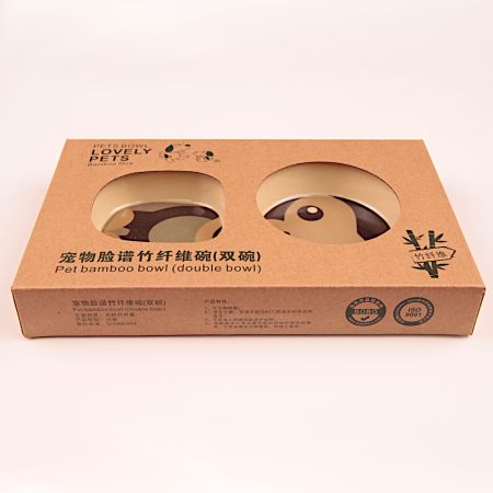 Миска двойная, 26x14.5x3.5 см, 200+250 мл, мартышка