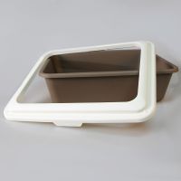 Лоток для кошек с ободком Sanitaire Range 46х38х13 см, коричневый