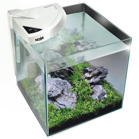 Аквариум с тумбой Newa More NMO 50W Daylight LED 45 л с фильтром, нагревателем и освещением рассвет-закат, белый NEW VERSION