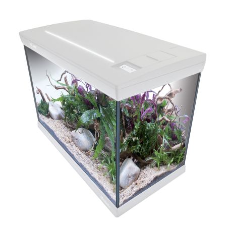 Аквариум Newa Mirabello MIR 30 LED, 30 л, с фильтром, нагревателем и освещением рассвет-закат, белый NEW VERSION