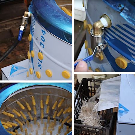 Перосъёмная машина NT-600WF для бройлеров, кур и уток c подачей воды Перосъёмная машина NT-600WF для бройлеров, кур и уток c подачей воды