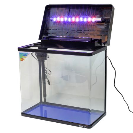 Аквариум Boyu MS-520 45 л с LED светильником и фильтром, черный Аквариум Boyu MS-520 45 л с LED светильником и фильтром, черный
