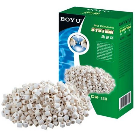 Наполнитель керамические кольца Boyu CR-150 для фильтра аквариума, 150 г
