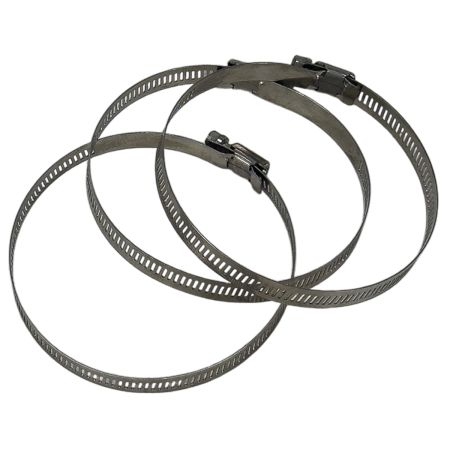 Хомуты регулируемые 4'' для шлангов гроубокса, нержавеющая сталь, 3 шт.