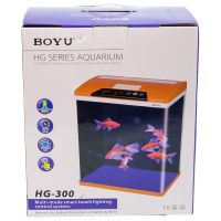 Аквариум Boyu HG-300 панорамный 22 л, LED освещение, дисплей, фильтры, красный