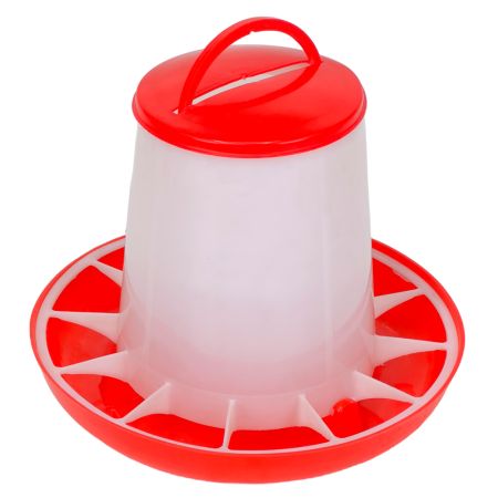 Кормушка бункерная 6 кг пластик с разделительной решеткой для кур, уток и другой домашней птицы