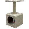 Когтеточка-домик 30х30х57 см, кремовый