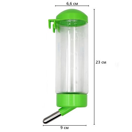 Поилка-шарик для кроликов, хомяков, грызунов, 500 мл, зеленый